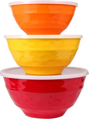 Mixing bowl set with lids,melamine nesting bowl set for pasta baking saladmixing 07FC0E-D4 - KOEEK