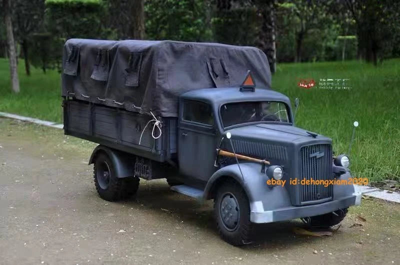 GO-TRUCK 1/6 WWII German Blitzkrieg Opel Truck Metal Model Grey Color In Stock GO-TRUCK - KOEEK