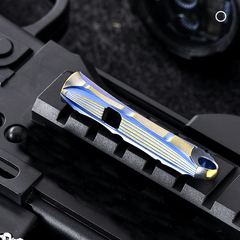 EDC Titanium Alloy Safty Whistle Pendant Necklace Keychain outdoor Hiking Tool 07FC0E-D4 - KOEEK