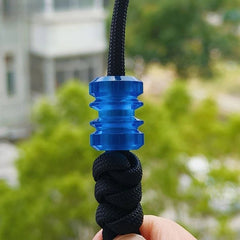 Blue Resin Knife Lanyard Bead Necklace Paracord Pendant DIY Bracelet Making Bead 07FC0E-D4 - KOEEK