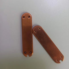 1 Pair Red Copper Knife Handle Scales For 58mm multifunctional Swiss army knives 07FC0E-D4 - KOEEK