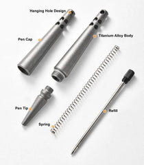 Titanium Alloy Ballpoint Pen Business Tactical Pen Office Stationery Outdoor EDC 07FC0E-D4 - KOEEK