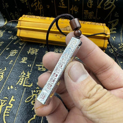 Silver Plated Taoist Tianpeng Ruler Pendant Necklace Seven Star Charm Unisex 07FC0E-D4 - KOEEK