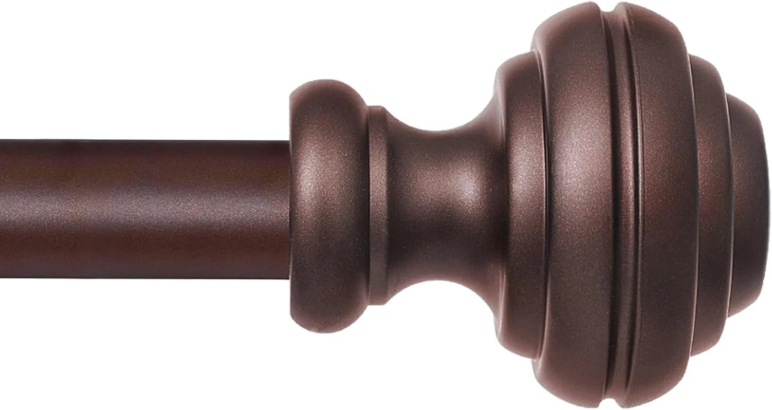 Bronze curtain rod, suitable for windows measuring 16.5 to 45 inches, 3/4 inch 07FC0E-D4 - KOEEK