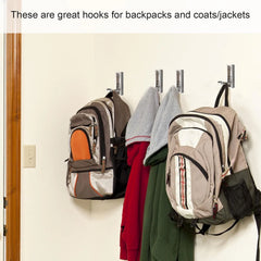 Foldable Coat Hooks 4 Pack,Heavy Duty Wall Hooks for Hanging Coats Towels
