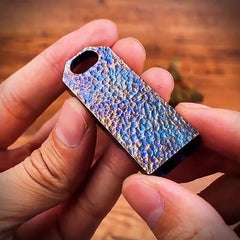 Outdoor TC4 Titanium Keychain Safety Whistle EDC Survival Whistle Traning Tool 07FC0E-D4 - KOEEK