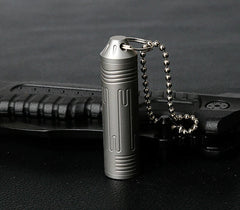 Hot Outdoor EDC TC4 Titanium Keychain Waterproof Box Sealed Medicine Bottle 07FC0E-D4 - KOEEK