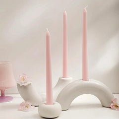 Pink Taper Candles 10'' Valentines Baby Pink Blush Candle Sticks Set of 4 | 07FC0E-D4 - KOEEK