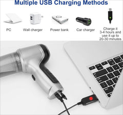 Handheld Cordless Vacuum Cleaner, 9000PA Portable Cordless Car Vacuum Cleaner 07FC0E-D4 - KOEEK