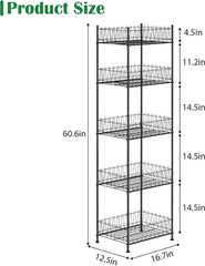 5-tier water bottle storage rack Freestanding metal water bottle rack 07FC0E-D4 - KOEEK