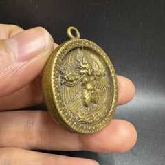 Nepalese Tibetan Brass Garuda Pendant Amulet Collectible Ethnic Jewelry 07FC0E-D4 - KOEEK