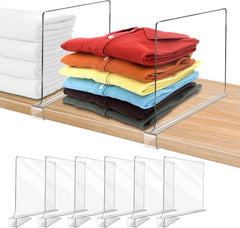 Acrylic wardrobe shelves, set of 6, wardrobe shelves, wardrobe dividers 07FC0E-D4 - KOEEK