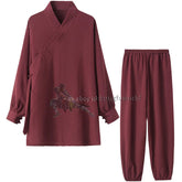 25 Colors Wudang Taoist Robe Kung fu Suit Shaolin Tai Chi Uniform Wushu Clothes 07FC0E-D4 - KOEEK