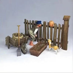 1/35 Resin Figure Model Kit European Country Boy & Tools Unassembled Unpainted 07FC0E-D4 - KOEEK