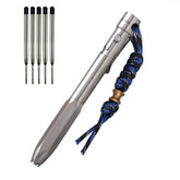 EDC Titanium Practical Ballpoint Pen Working Signature Pocket Pen with 5 Refills 07FC0E-D4 - KOEEK
