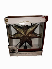 Wondershop Gold Glitter Star Tree Topper Christmas LED Lit Projection Lights WONDERSHOP - KOEEK