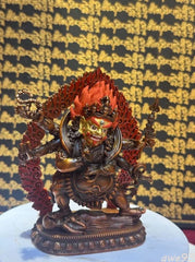 12CM 6 Arms Mahakala Copper Statue Home Design Collection 07FC0E-D4 - KOEEK