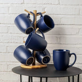 16oz Coffee Mugs Set of 6, Large Ceramic Coffee Mugs for Men, Women, Dad, Mom 07FC0E-D4 - KOEEK