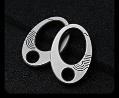 2PCS EDC Mini Titanium Carabiner Keychain Clip Quickly Release Key Chain Hook 07FC0E-D4 - KOEEK