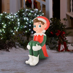 24" CHRISTMAS PIXIE ELF LED LIGHTED BLOW MOLD YARD DECOR 07FC0E-D4 - KOEEK