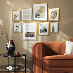 8 Pack Modern Gallery Wall Frame Set, Gold Photo Frame Collage Wall Decoration 07FC0E-D4 - KOEEK