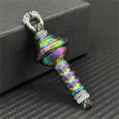 Outdoor Stainless Steel EDC Fidget Spinner Pendant Colorful Metal Pendant 07FC0E-D4 - KOEEK