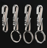 EDC Titanium Alloy Key chain Carabiner with Key Ring Waist Hanging Buckle Tool 07FC0E-D4 - KOEEK