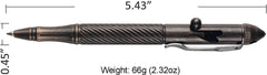 Outdoor EDC Practical Retro Brass Pocket Ball Pen Signature Tactical Office Pen 07FC0E-D4 - KOEEK