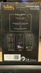 Twinkly App-Controlled 50 Ct Garland Style Multicolor LED Lights 6.5' White Cord TWINKLY - KOEEK