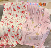 Cartoon My Melody Flannel Plush Blanket Throw Bedsheet Dormitory Bed Sofa Rug 07FC0E-D4 - KOEEK