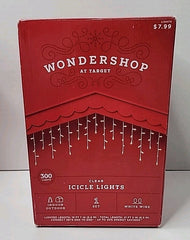 Lot of 4 - Wondershop at Target - 300 Clear Icicle Lights w/ White Wire - 19'7" WONDERSHOP - KOEEK