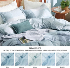 Twin Duvet Cover Kids - Reversible Buffalo Plaid Duvet Cover Set Zipper Closure 07FC0E-D4 - KOEEK