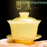150ml Chinese Dehua Jade Porcelain Tea Cup Master Cup Kung Fu Tea Set Gaiwan 07FC0E-D4 - KOEEK