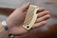 Solid Brass Comb Pocket Multi Tools Comb Bottle Opener Wrench Man EDC Gift 07FC0E-D4 - KOEEK