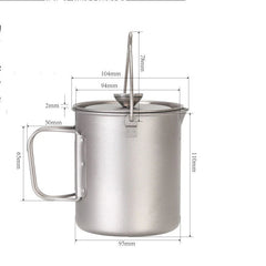 750ml Camping Coffee Pot with French Press Outdoor Cup Mug Cookware for Hiking 07FC0E-D4 - KOEEK
