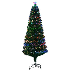 Christmas Tree 7FT Pre Lit Fiber Optic Colorful Led Lights Xmas Home Decorations 07FC0E-D4 - KOEEK
