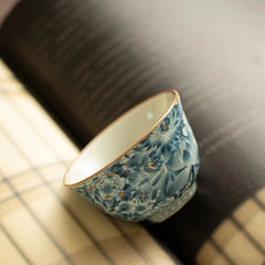 60ml Blue White Porcelain Wanhua Cup Kungfu Tea Tasting Cup Teaware Master's Cup 07FC0E-D4 - KOEEK