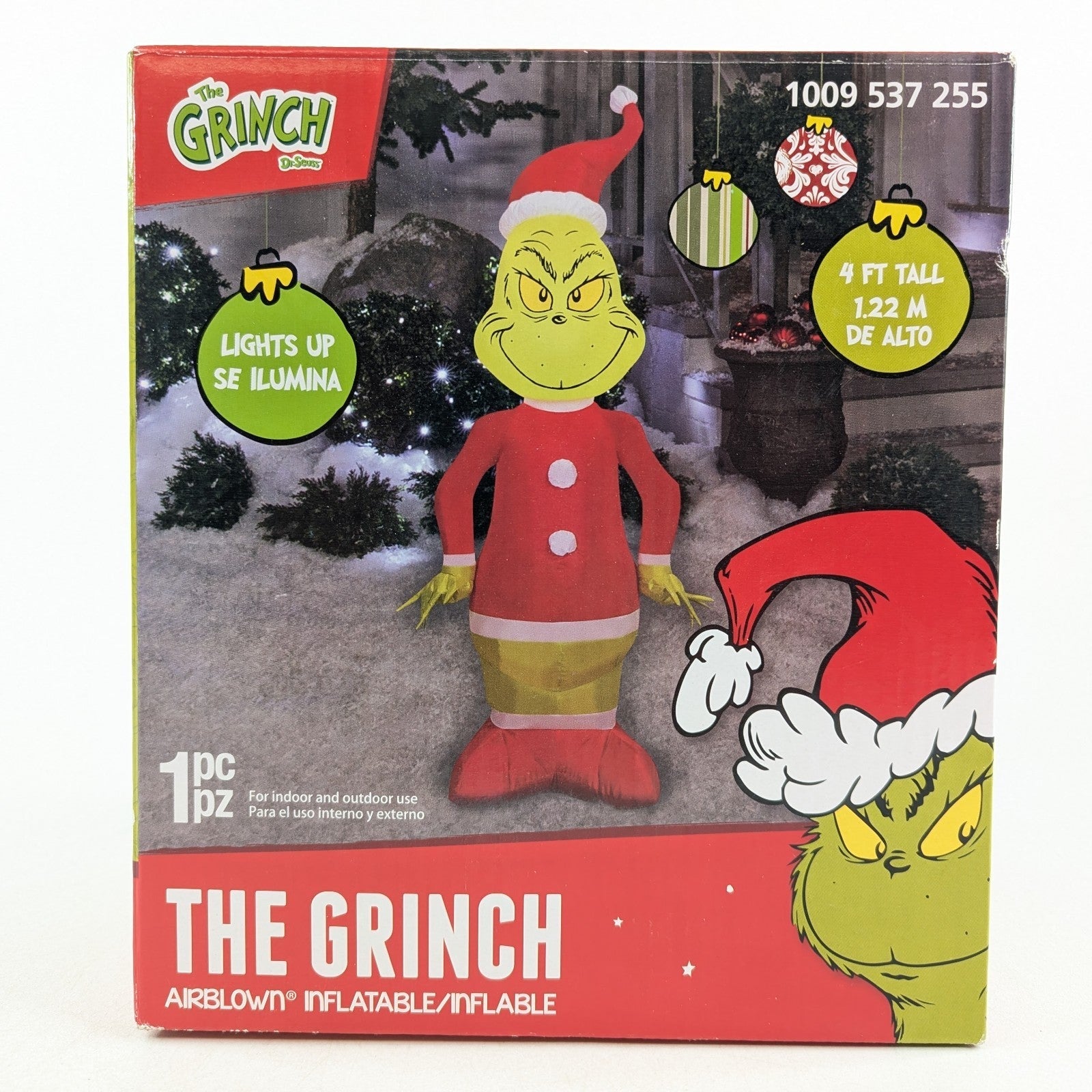 Gemmy - The Grinch 4 Ft Airblown Inflatable Yard Decoration -Lights Up Dr. Seuss GEMMY - KOEEK