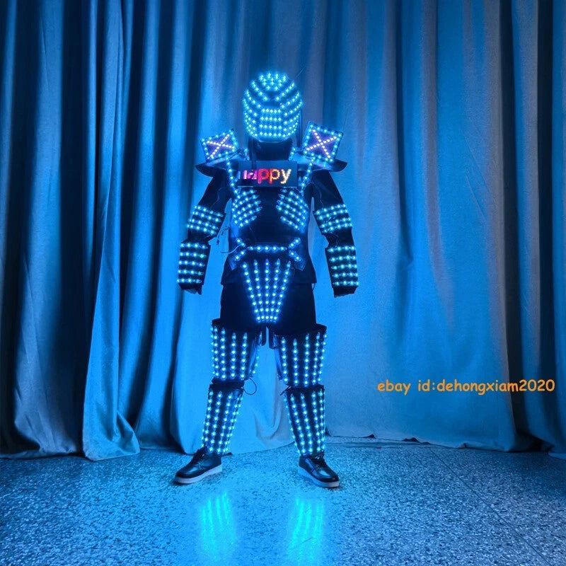Colorful LED RGB Performance Suit Bar DJ Illuminated Dance Programming Costume 07FC0E-D4 - KOEEK