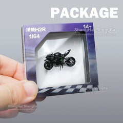 1/64 Kawasaki H2R Diecast Miniature Motorcycle Model Static Display Desktop 07FC0E-D4 - KOEEK