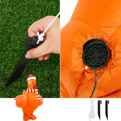 5 ft Large Lighted Christmas Inflatable Chicken Built in Colorful LED Light u... 07FC0E-D4 - KOEEK