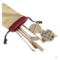 Incense Tool 9 Piece Set Incense Spoon Shovel Ash Pure Copper Utensils Gift 07FC0E-D4 - KOEEK
