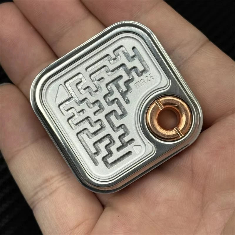Maze Side-Push EDC Fidget Slider Stylish Stainless Steel Mechanical Fidget Toys 07FC0E-D4 - KOEEK