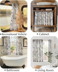 36-inch vintage floral layered curtains Country cottage café rod pocket 07FC0E-D4 - KOEEK
