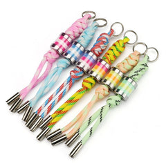 EDC Knife Lanyard with Titanium Glow in the Dark Bead Paracord Lanyard keychain 07FC0E-D4 - KOEEK