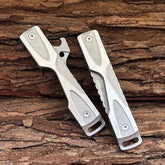 EDC Stainless Steel Bottle Opener Keychain Fidget Decompression Toy Pocket Tool 07FC0E-D4 - KOEEK