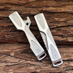 EDC Stainless Steel Bottle Opener Keychain Fidget Decompression Toy Pocket Tool 07FC0E-D4 - KOEEK