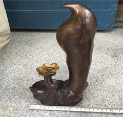 Pure Copper Guanyin Backflow Incense Burner Antique Aromatherapy Decor Tea Art 07FC0E-D4 - KOEEK