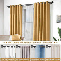 1-inch double curtain rod, suitable for 72 to 144 inches 07FC0E-D4 - KOEEK