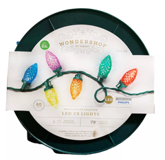 Wondershop 80ct LED C9 Faceted Christmas String Lights Multicolor WONDERSHOP - KOEEK